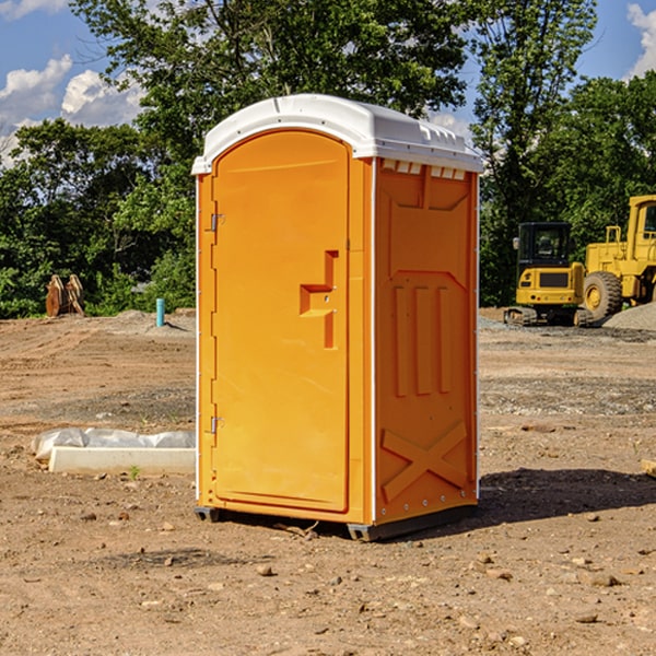 how often are the porta potties cleaned and serviced during a rental period in Brookesmith Texas